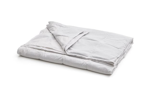 Tyngdedyne voksne, kølende, 60°C vask, plastfri, hvid 140x200/220 cm i OEKO-TEX bomuld.